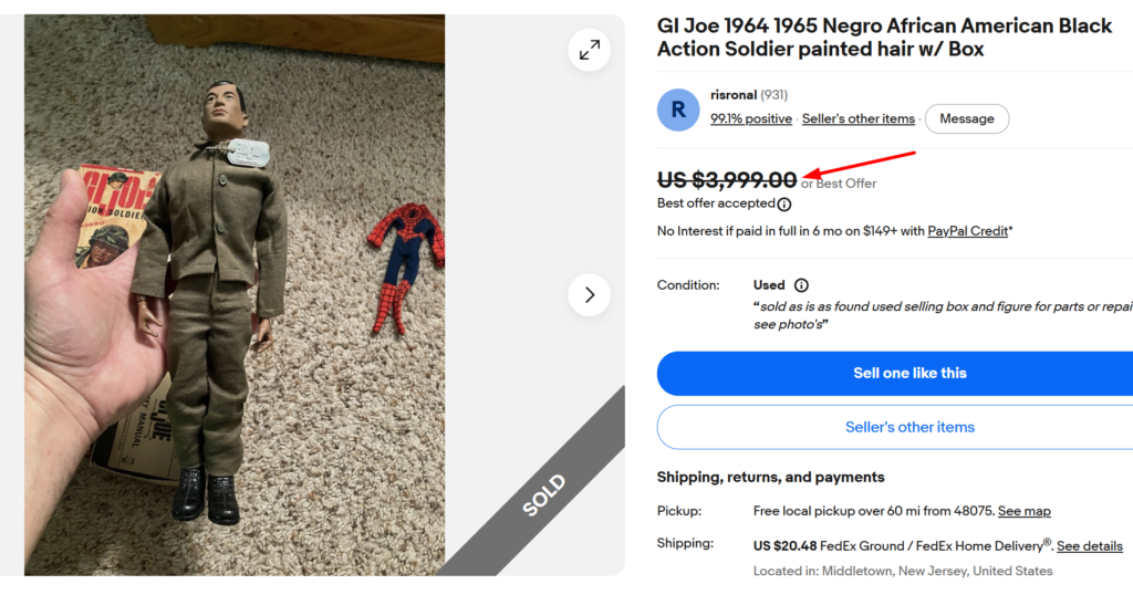 1964 Hasbro G.I. Joe Action Soldier