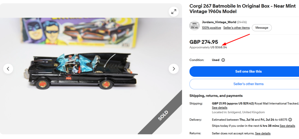1966 Corgi 267 Batmobile
