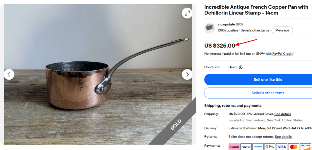 Antique French Copper Cookware
