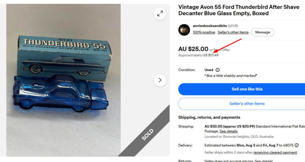 Avon Vintage Car Decanter