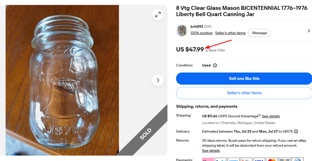 Ball Bicentennial Jar