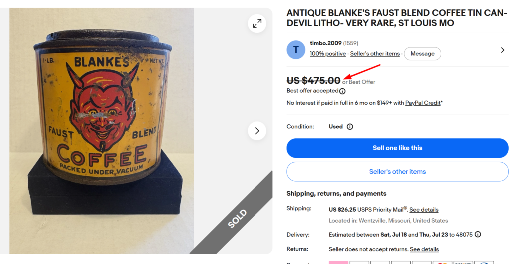 Blanke’s Coffee Tin