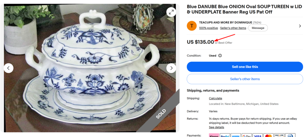 Blue Danube Japan Soup Tureen