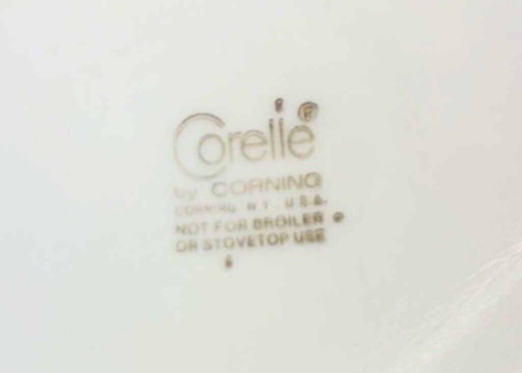 Corelle Backstamp