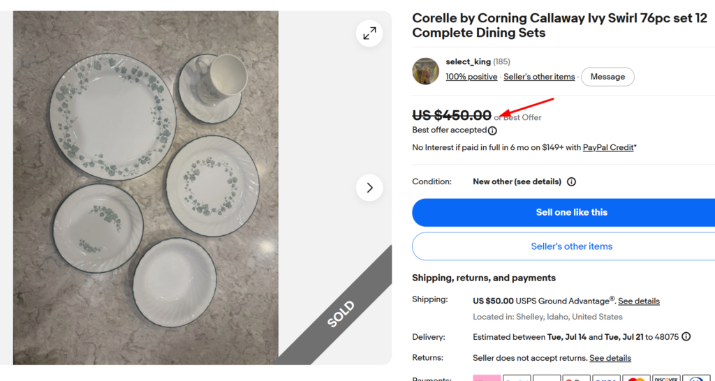Corelle Callaway Ivy Dinner Set