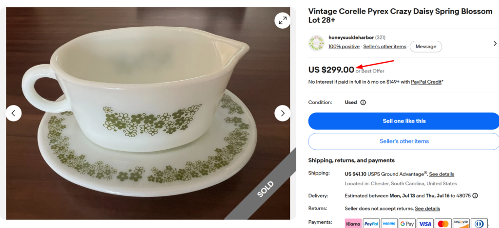 Corelle Spring Blossom Green Crazy Daisy