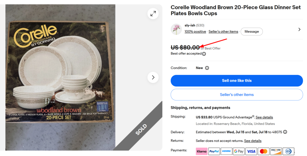 Corelle Woodland Brown Dinner Set