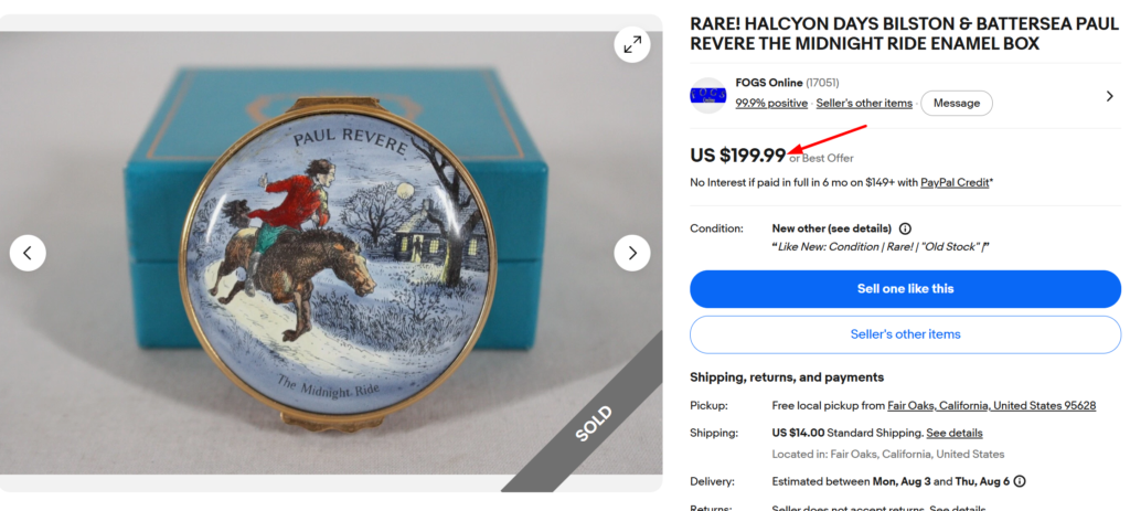 Halcyon Days Bilston & Battersea Enamel Box