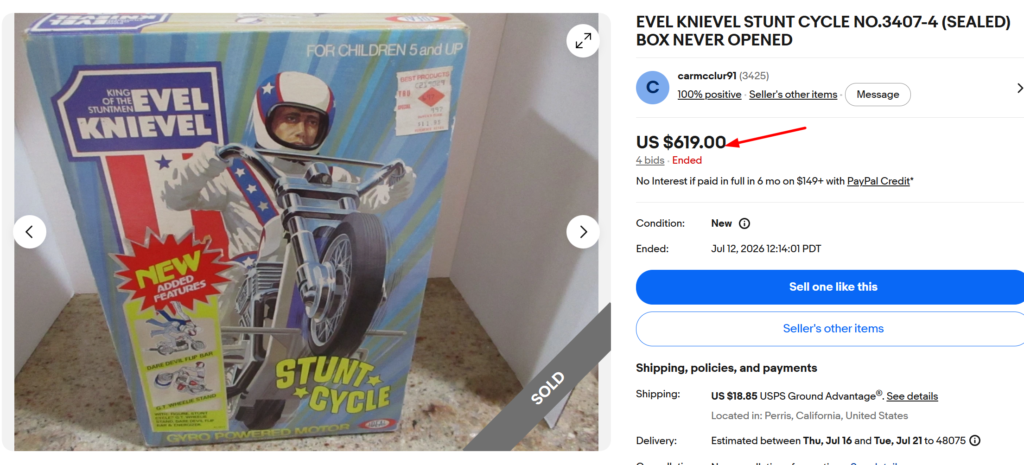 Ideal Evel Knievel Stunt Toys