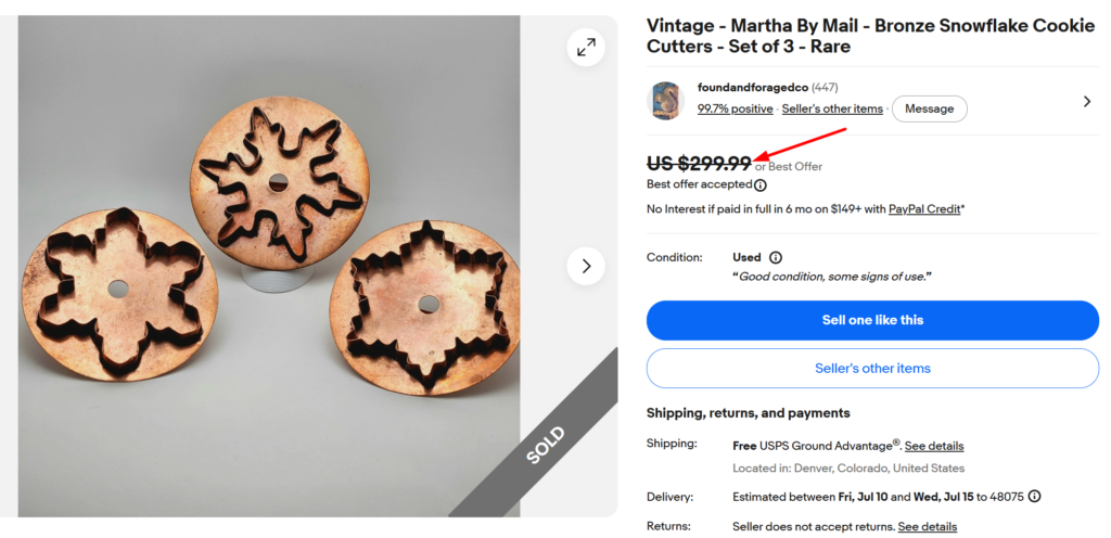Martha By Mail Snowflake Cookie Cutters