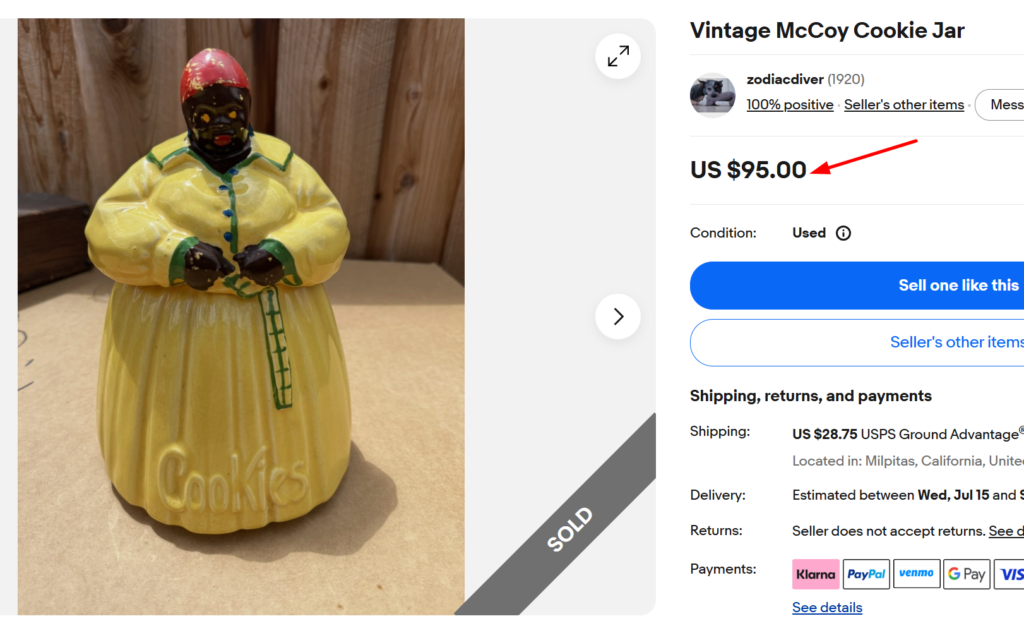 McCoy Black Mammy Cookie Jar