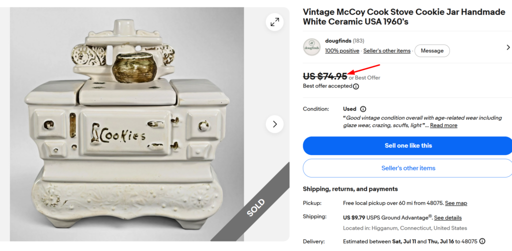 McCoy Cook Stove Cookie Jar
