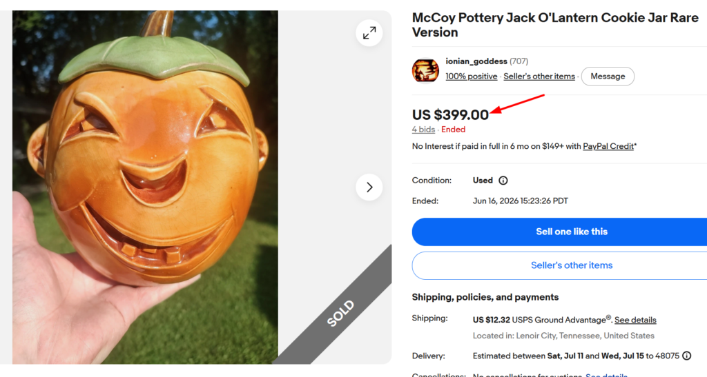 McCoy Pottery Jack O' Lantern Cookie Jar