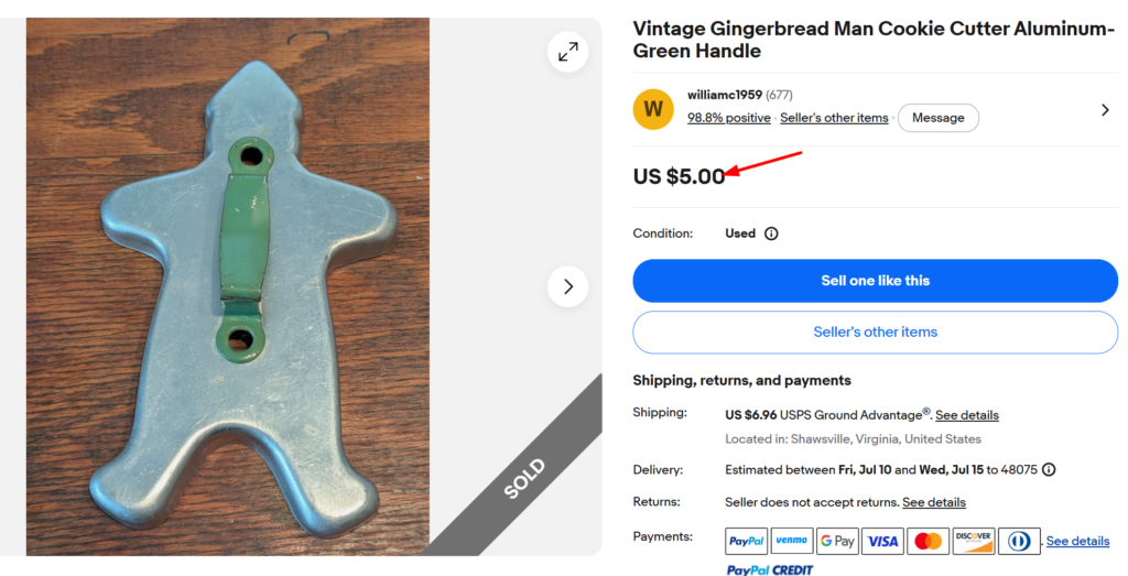 Mirro Gingerbread Green Handle Cookie Cutters