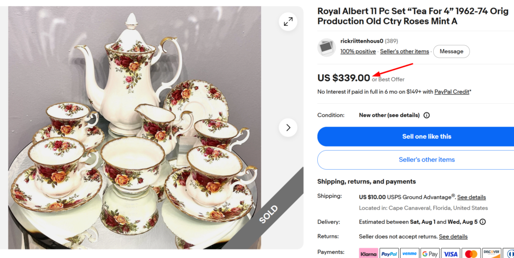 Royal Albert Old Country Roses Bone China Tea Set