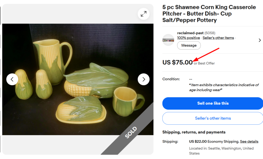 Shawnee Pottery Corn King