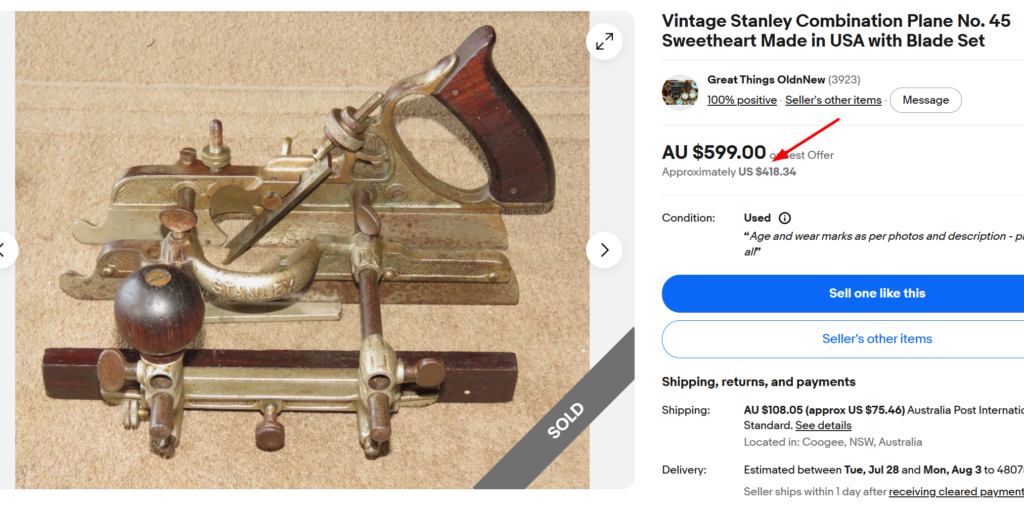 Stanley No. 45 Combination Plane