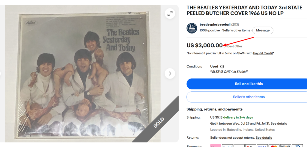 The Beatles Yesterday and Today Butcher Cover