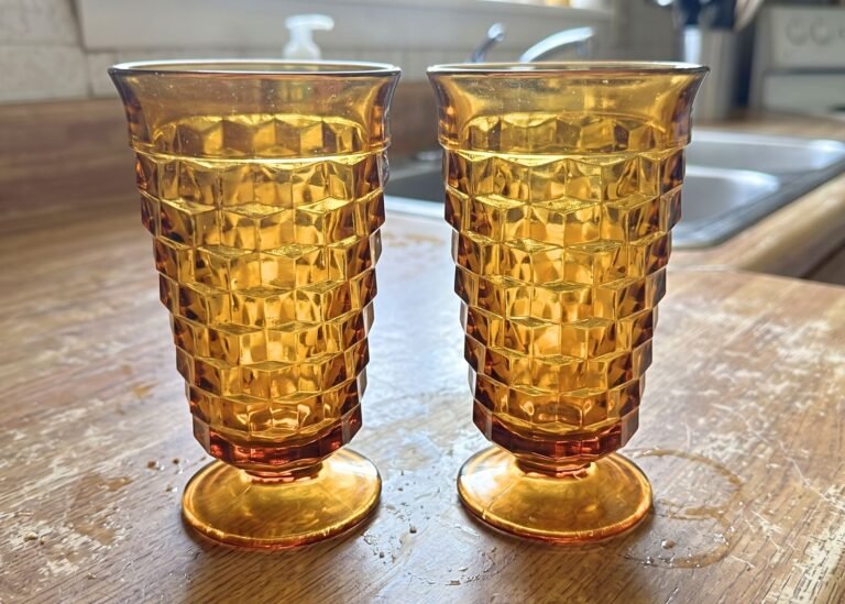 Vintage Amber Glassware