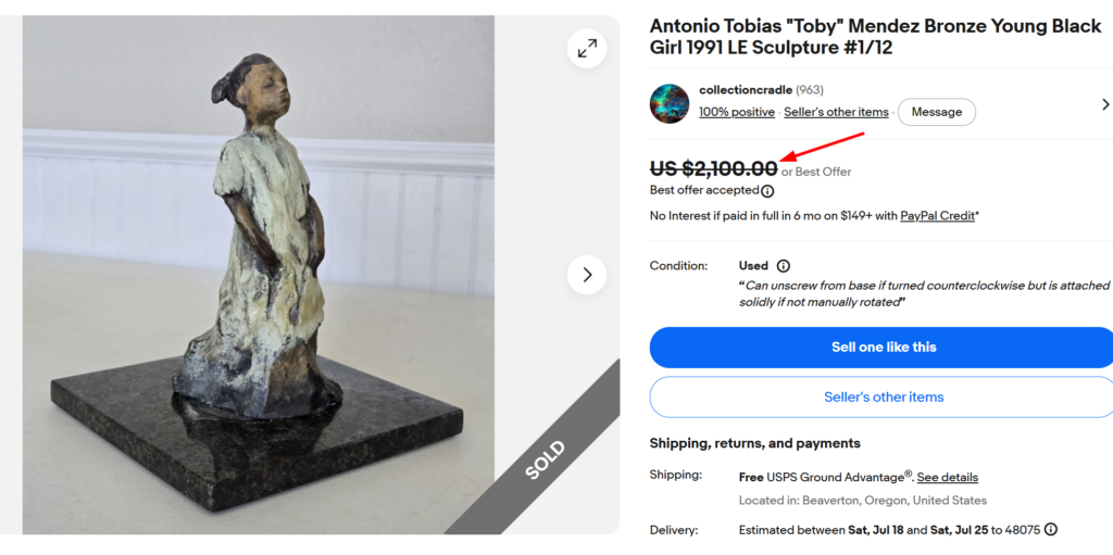 Vintage Brass Sculpture