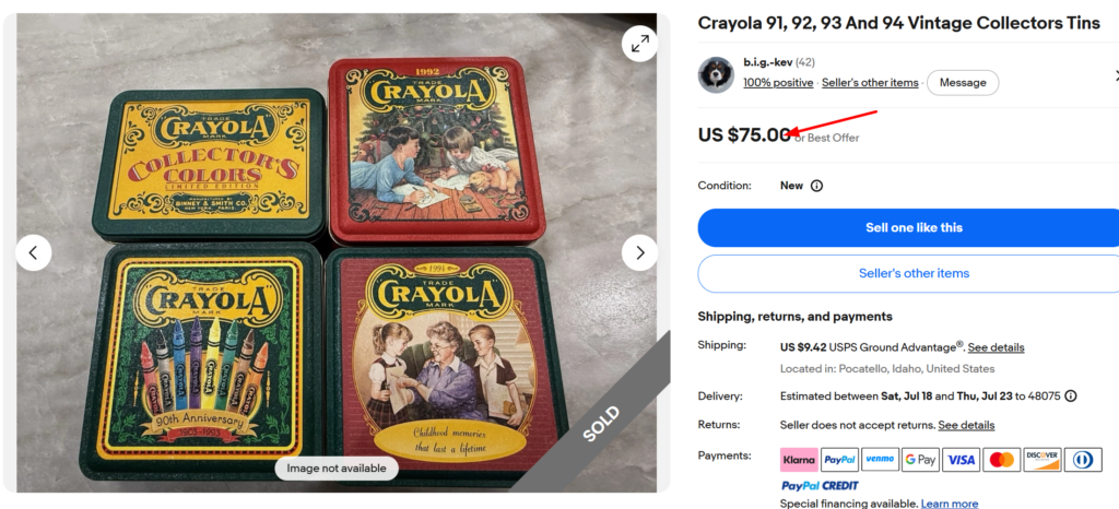 Vintage Crayola Collector's Tin