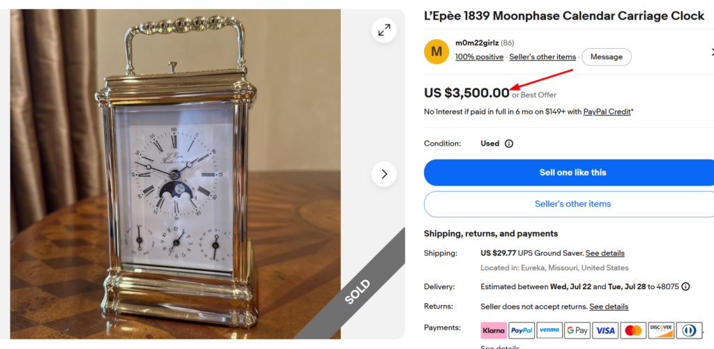 Vintage Desk Clock
