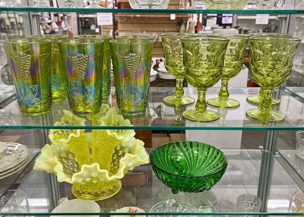 Vintage Green Glass