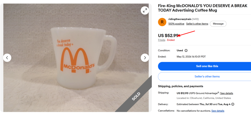 McDonald's You Deserve a Break Today Mug