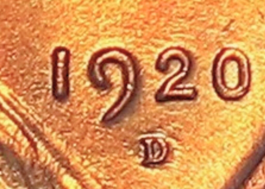 1920 S Penny Mint Mark