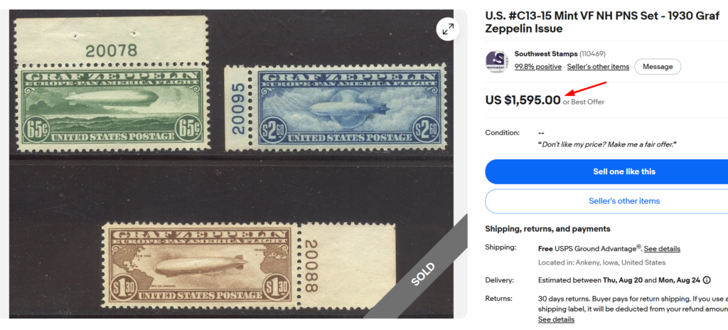 1930 Graf Zeppelin Set