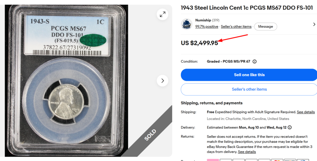1943-D Doubled Die Obverse
