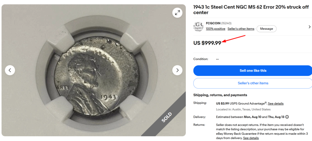1943 Off-Center Strike