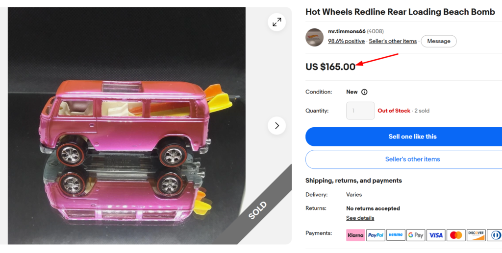 1969 Pink Rear-Loading Beach Bomb