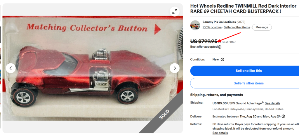 1969 Twin Mill Red Hot Wheels