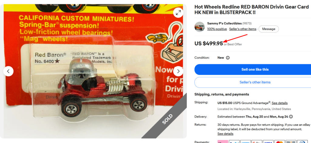 1970 Red Baron Hot Wheels