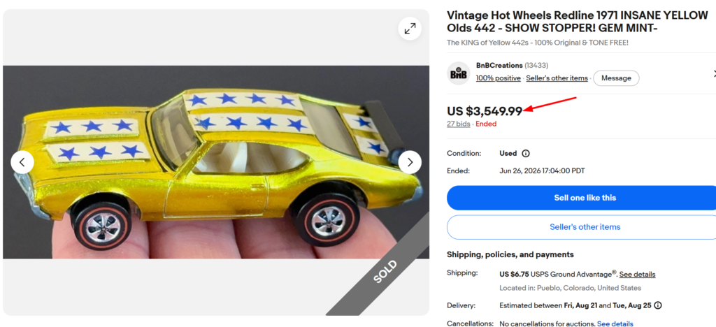 1971 Olds 442 Yellow