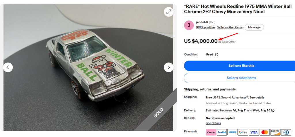 1975 MMA Winter Ball Chrome Chevy Monza