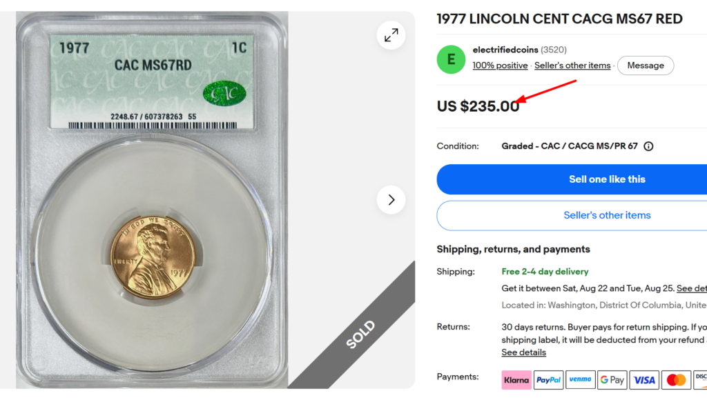 1977 No Mint Mark Penny