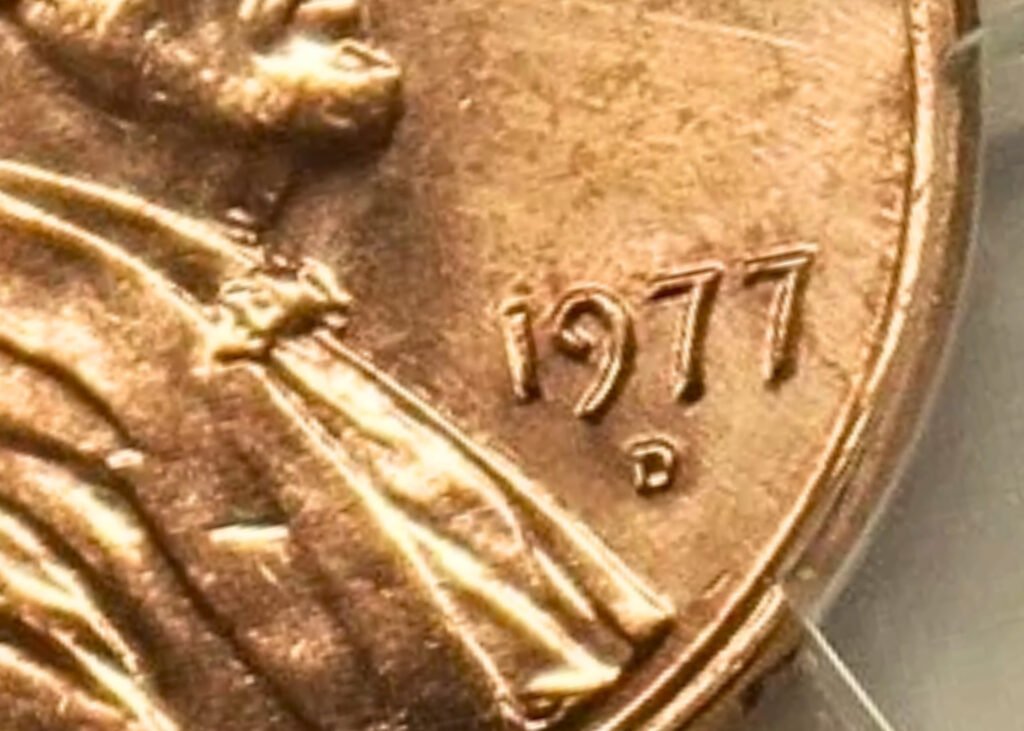 1977 Penny Mint Mark