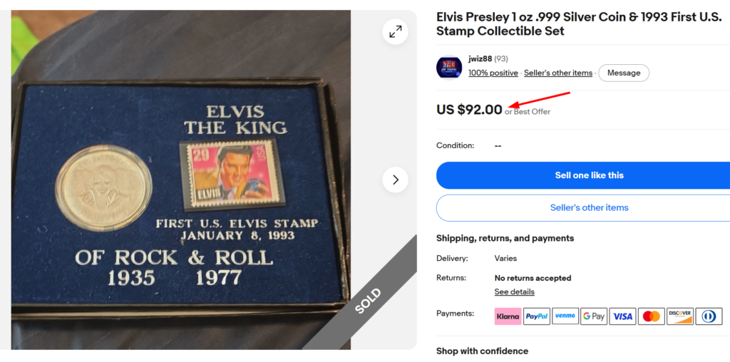 1993 Elvis Presley Stamp