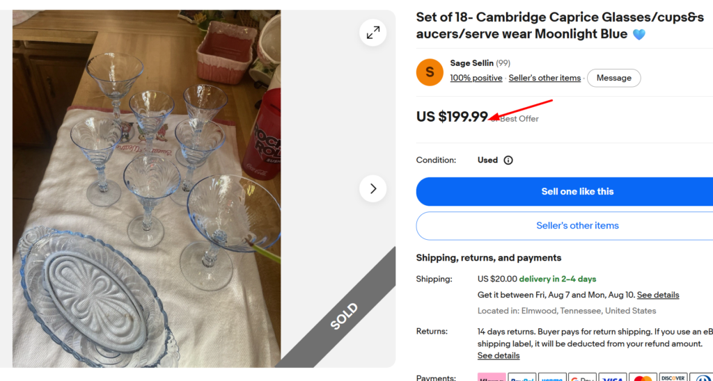 Cambridge Caprice Moonlight Blue Dinner Set