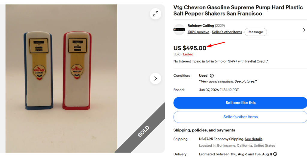 Chevron Gasoline Supreme Pump Plastic Shakers