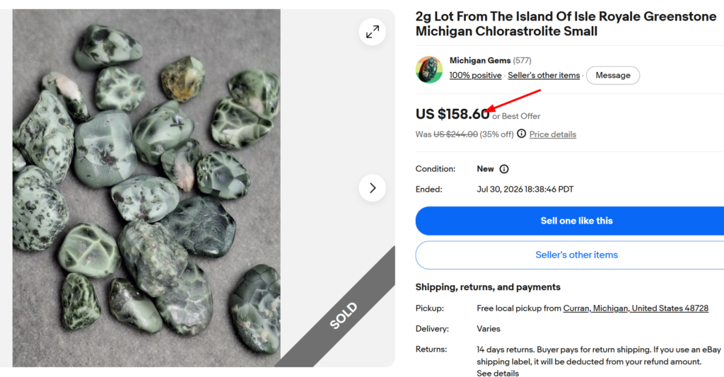 Chlorastrolite Isle Royale Greenstone