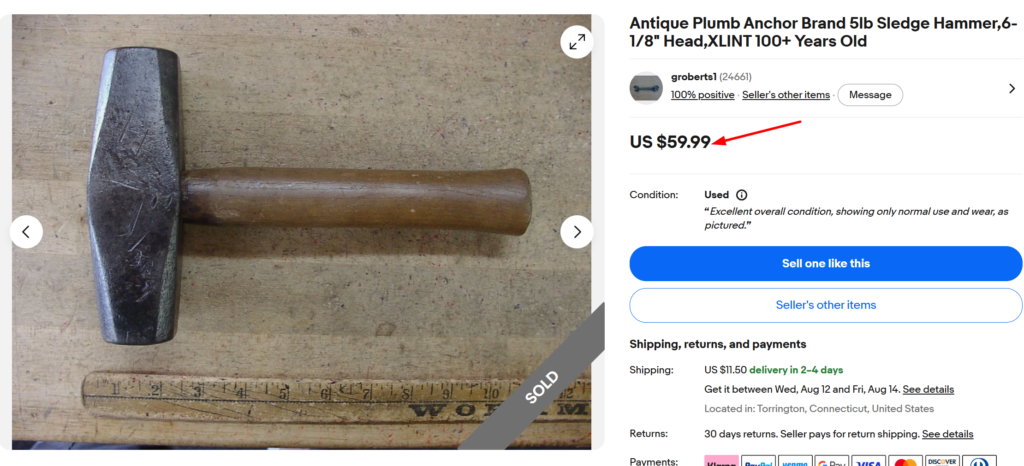 Fayette R. Plumb Anchor Brand Sledge Hammer
