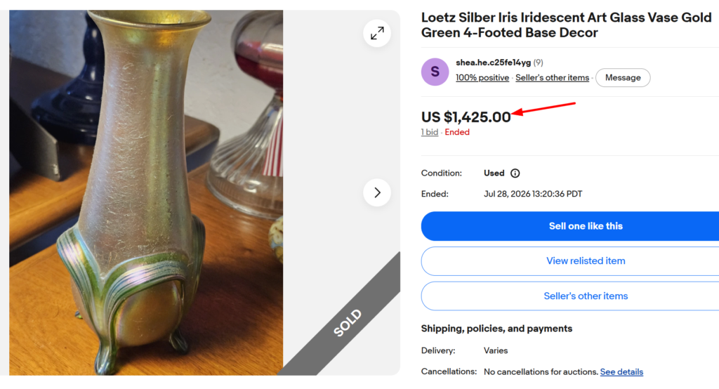 Loetz Iridescent Art Glass Vase