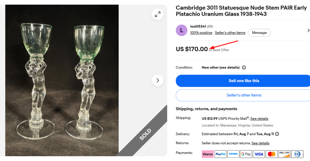 Statuesque Nude 3011 Stemware