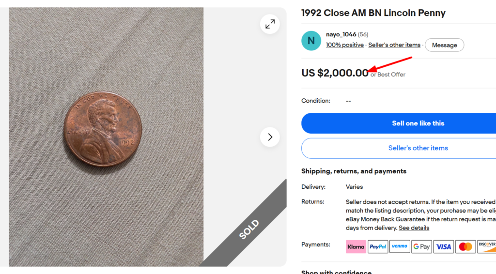 1992 Close AM Penny