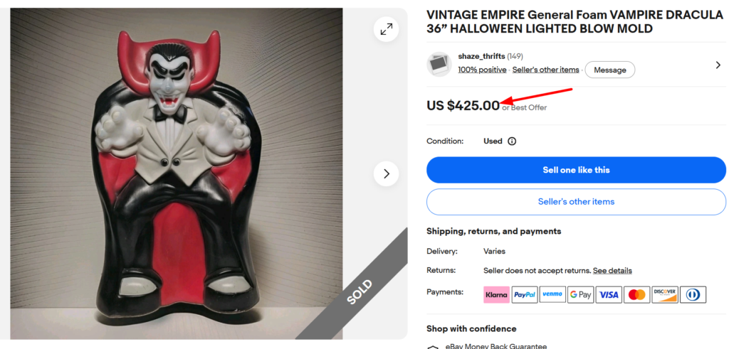 Empire General Foam Dracula Blow Mold