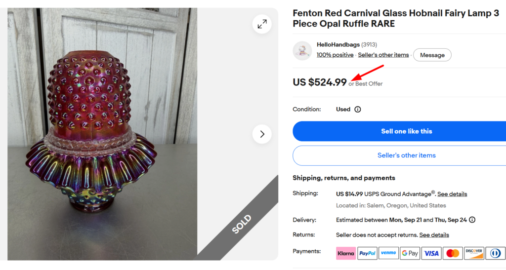 Fenton Red Carnival Glass