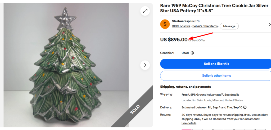 McCoy Christmas Tree Cookie Jar